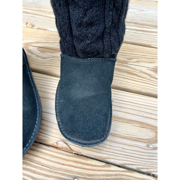 Women's Keen Black Cable Knit tall sweater boots size 9 - Picture 4 of 7